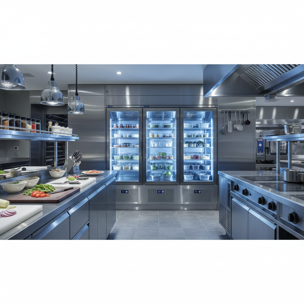 Commercial Sub-Zero refrigeration in a professional kitchen